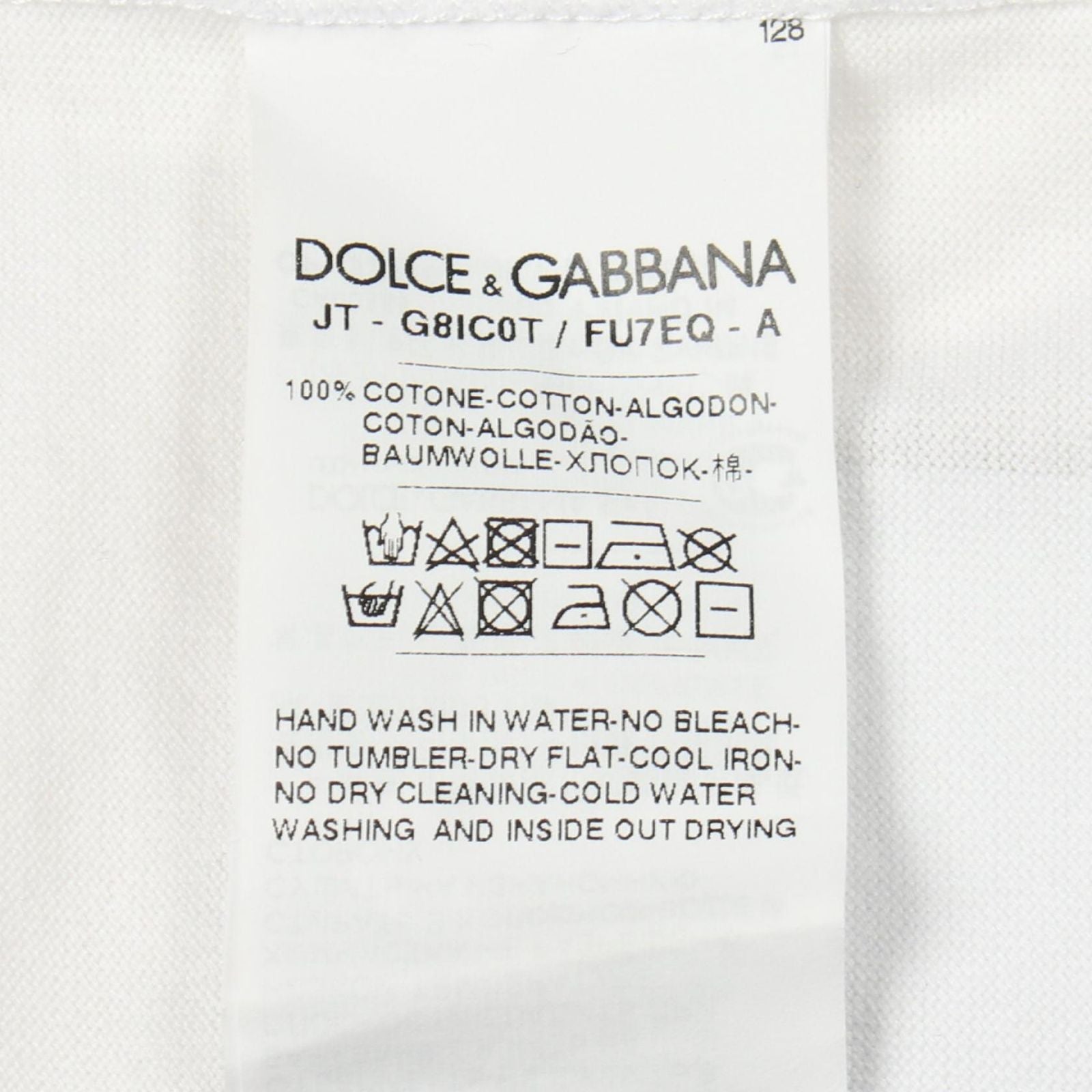 Dolce & Gabbana Short Sleeve T-Shirt Back Print Pocket Crew Neck Cotton — view 4