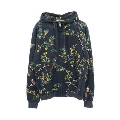 Dolce & Gabbana Hoodie Bird Print All Over Pattern Cotton Zip