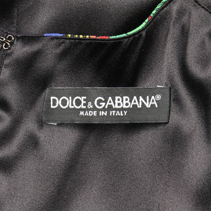 Dolce & Gabbana Dress Tomato Can Pattern Long Sleeve Rayon — view 3