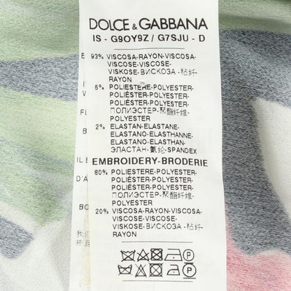 Dolce & Gabbana Tropical Print Floral Short Sleeve Rayon Shirt — view 4