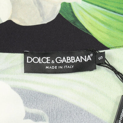 Dolce & Gabbana Tropical Print Floral Short Sleeve Rayon Shirt — view 3