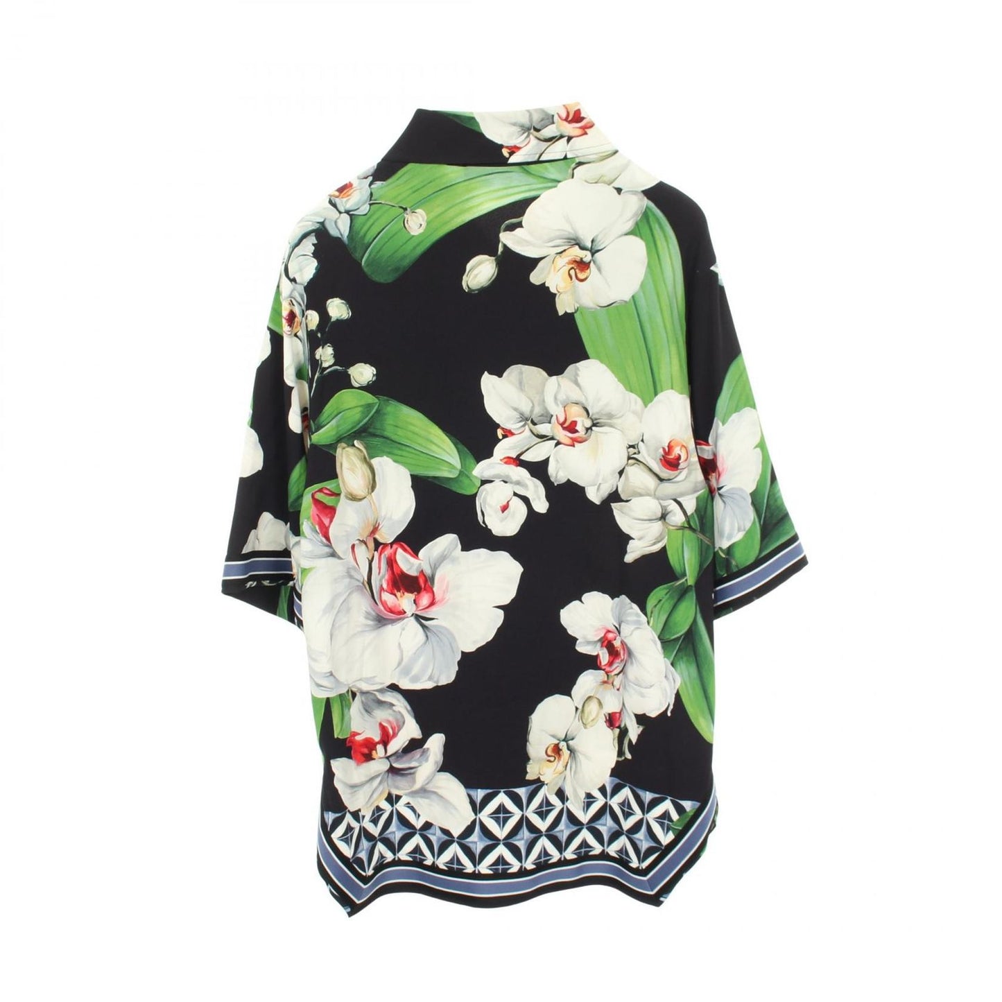 Dolce & Gabbana Tropical Print Floral Short Sleeve Rayon Shirt — view 2