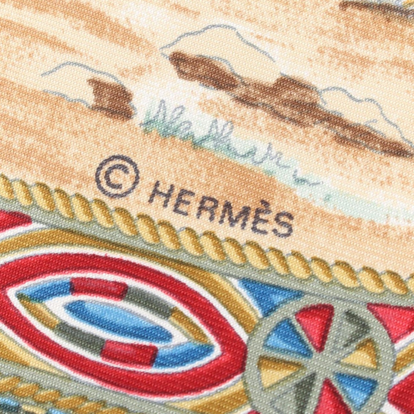 Hermes Scarf Carre 90 Cavaliers Peuls Navy Silk — view 2