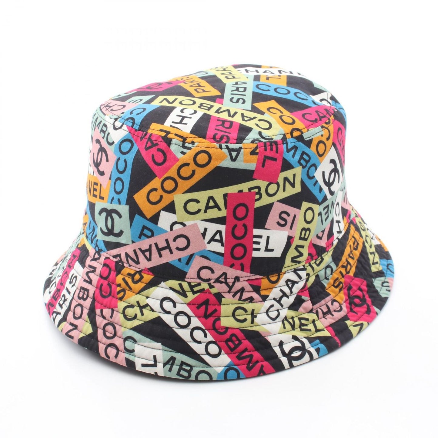 Chanel CC Logo Reversible Bucket Hat BK — view 5