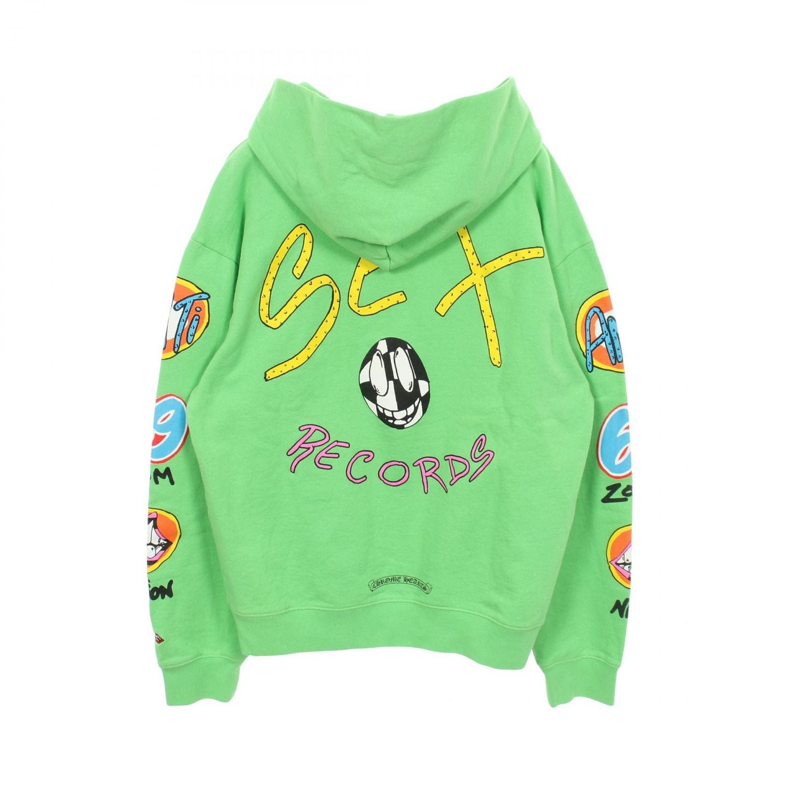 Chrome Hearts Hoodie Matty Boy Sex Records Green Cotton — view 2