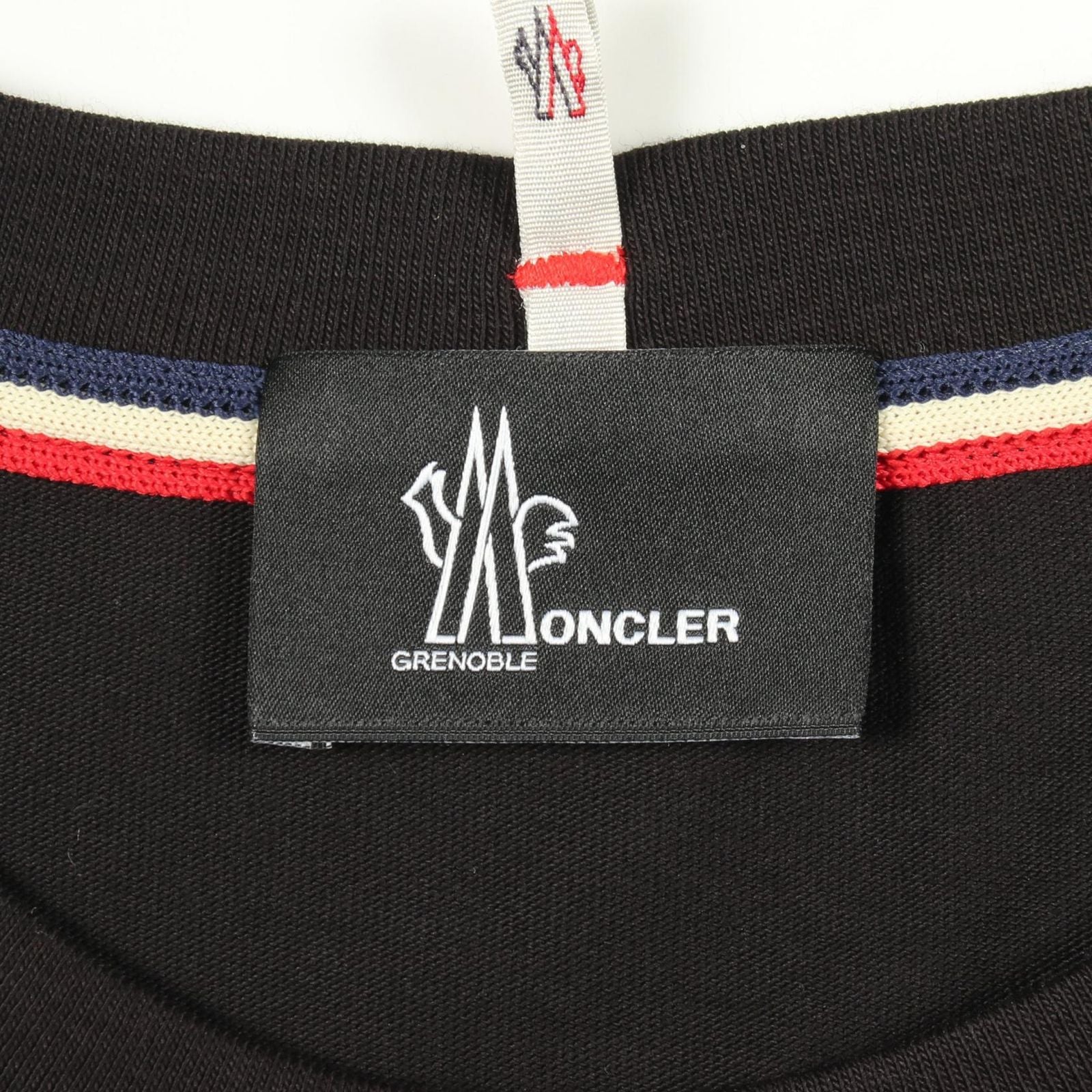 Moncler Grenoble Short Sleeve T-Shirt Logo Print Crew Neck Black Cotton — view 3