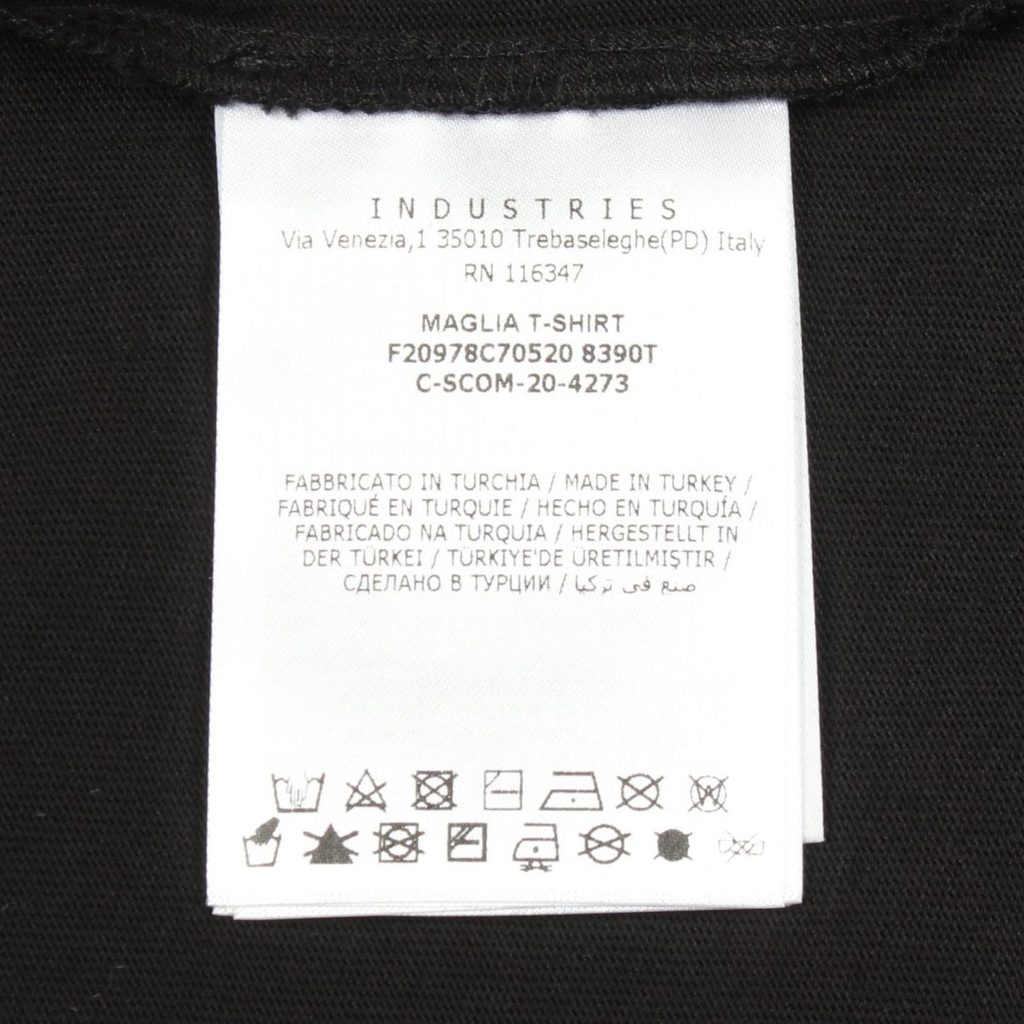 Moncler Grenoble Short Sleeve T-Shirt Logo Print Crew Neck Black Cotton — view 5