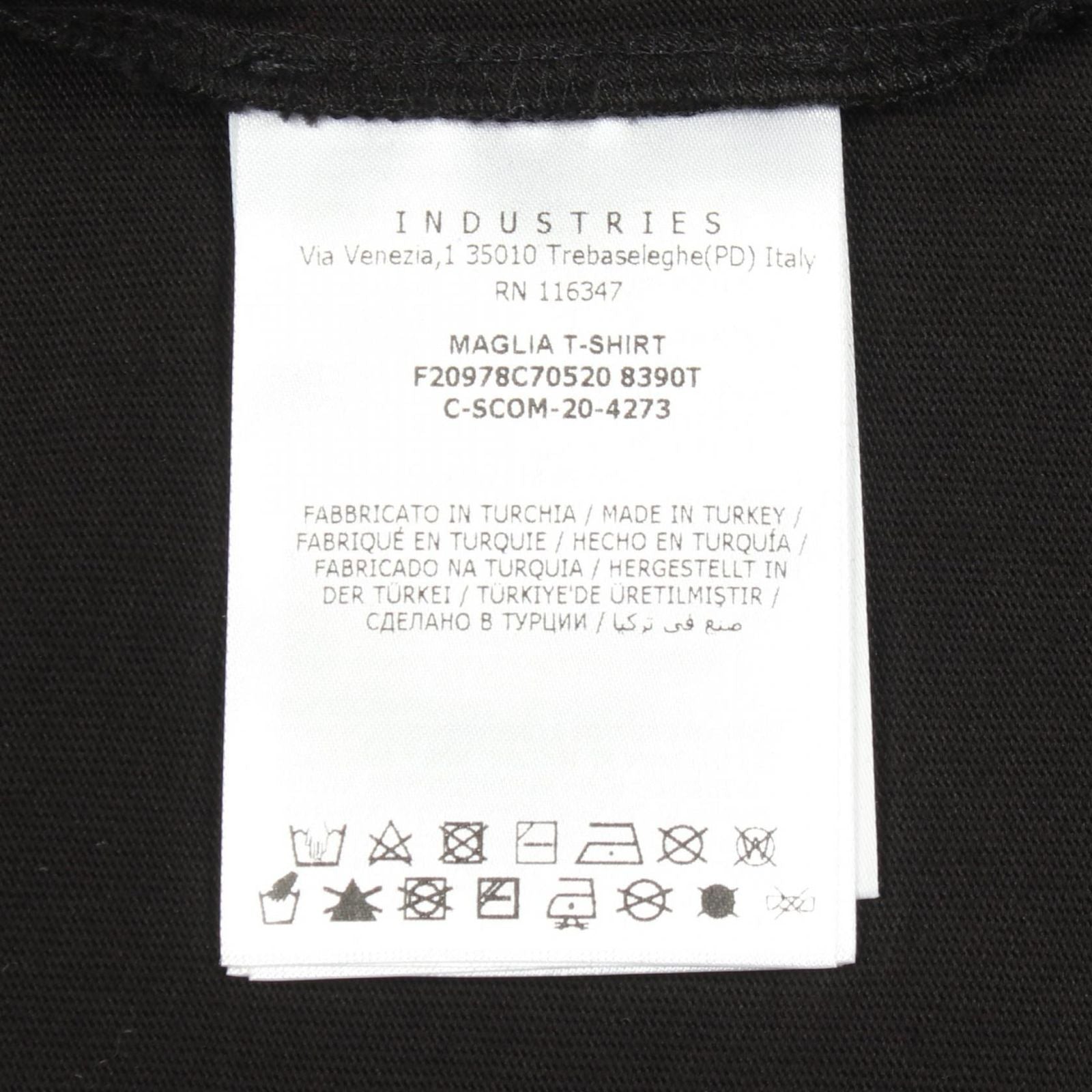 Moncler Grenoble Short Sleeve T-Shirt Logo Print Crew Neck Black Cotton — view 5