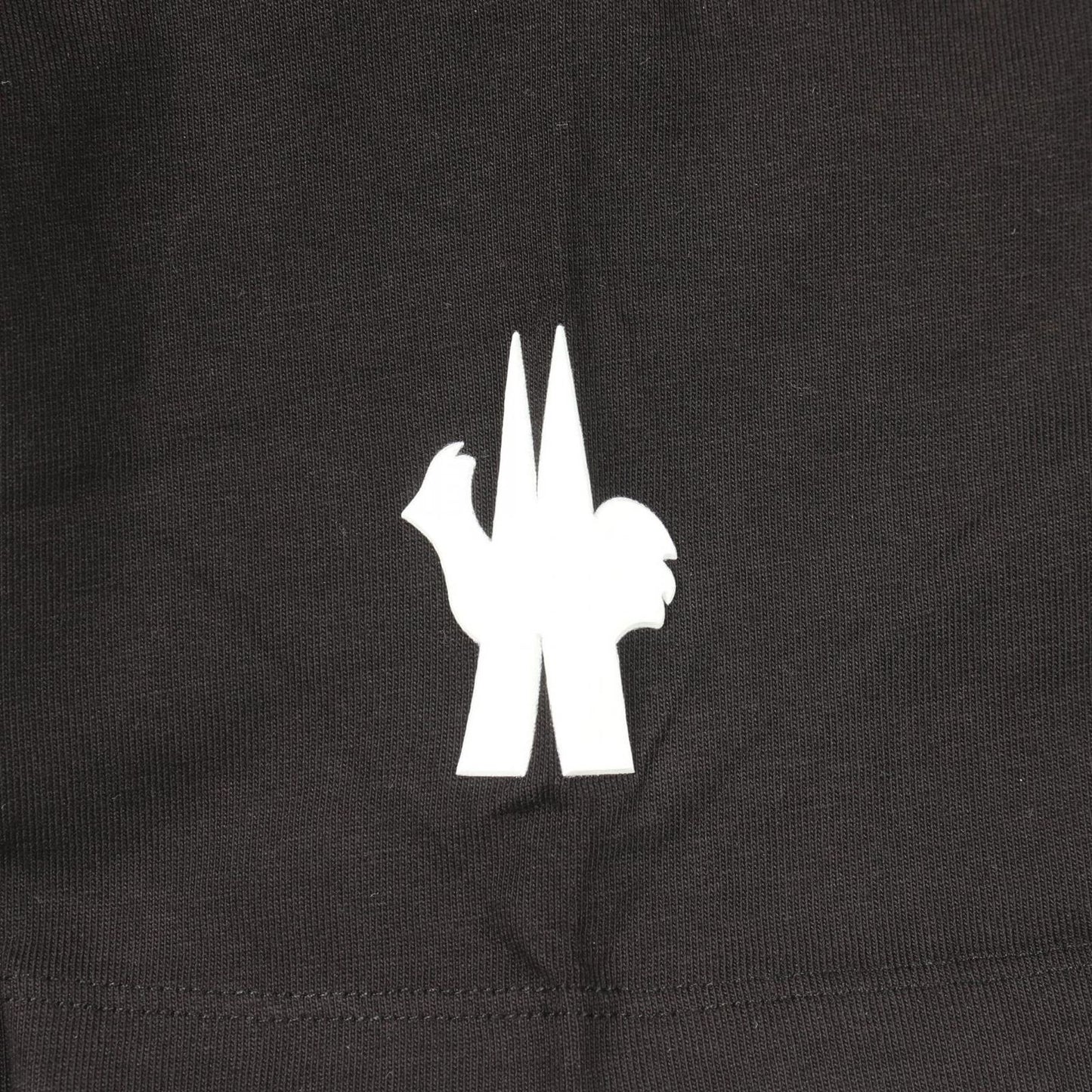 Moncler Grenoble Short Sleeve T-Shirt Logo Print Crew Neck Black Cotton — view 6