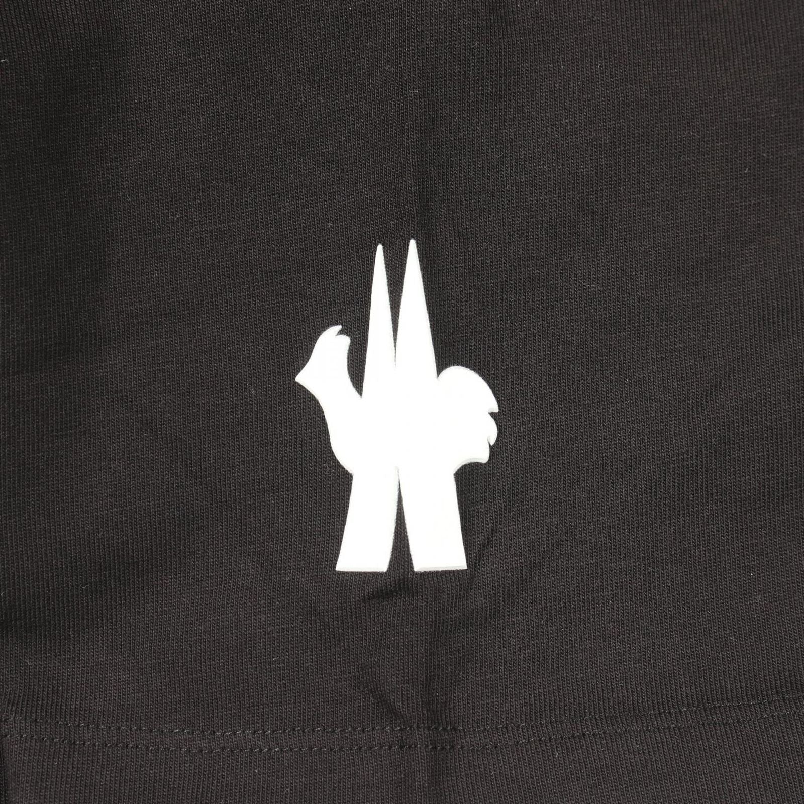 Moncler Grenoble Short Sleeve T-Shirt Logo Print Crew Neck Black Cotton — view 6