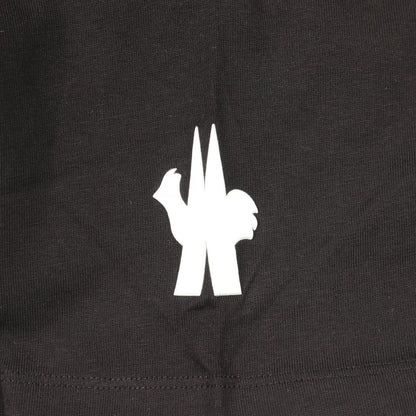 Moncler Grenoble Short Sleeve T-Shirt Logo Print Crew Neck Black Cotton — view 6
