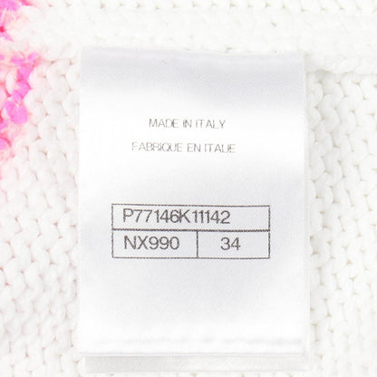 Chanel Knit Asymmetric White Cotton Sweater — view 5