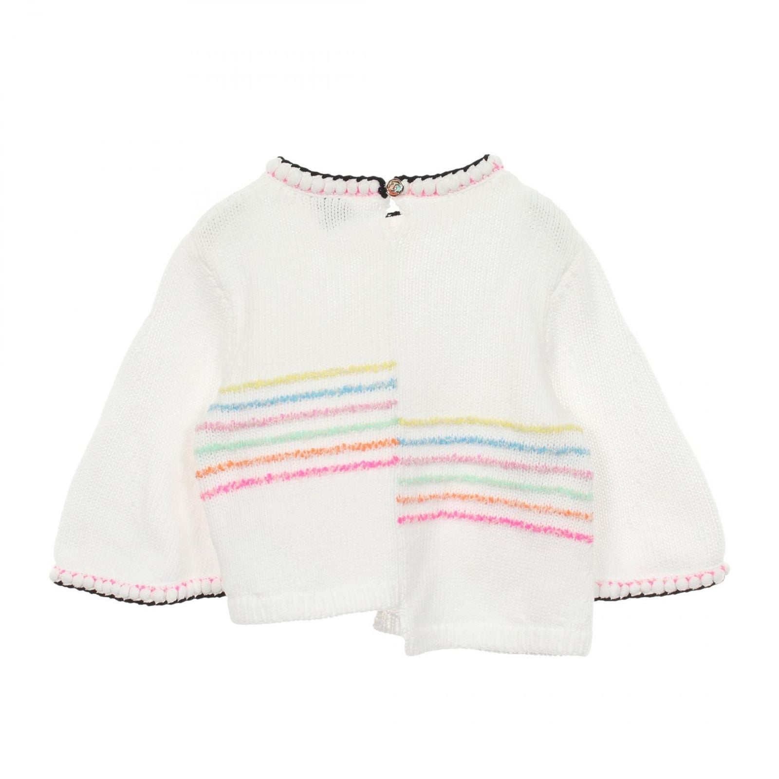 Chanel Knit Asymmetric White Cotton Sweater — view 2