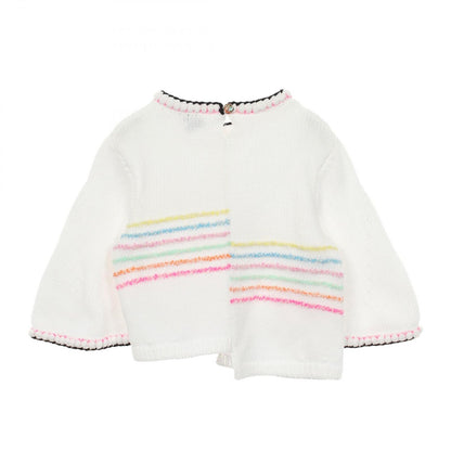 Chanel Knit Asymmetric White Cotton Sweater — view 2