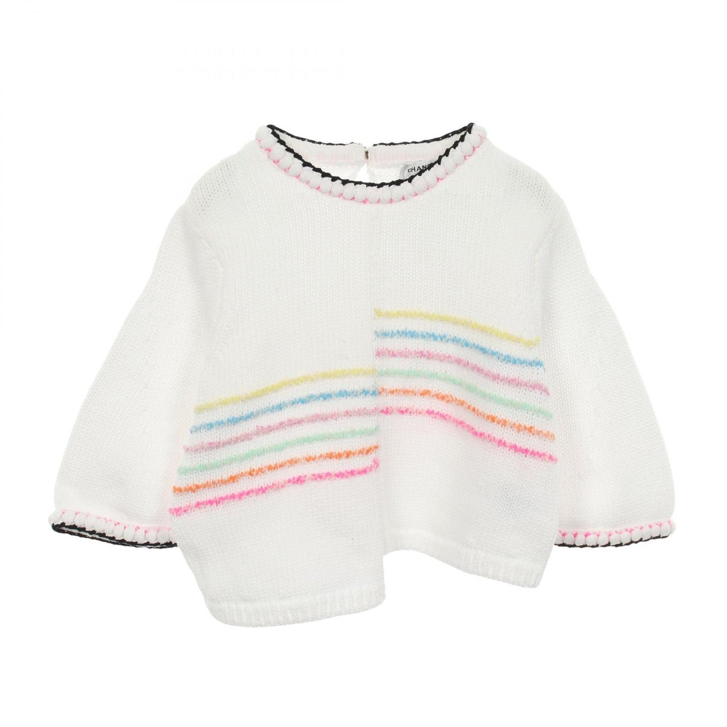 Chanel Knit Asymmetric White Cotton Sweater