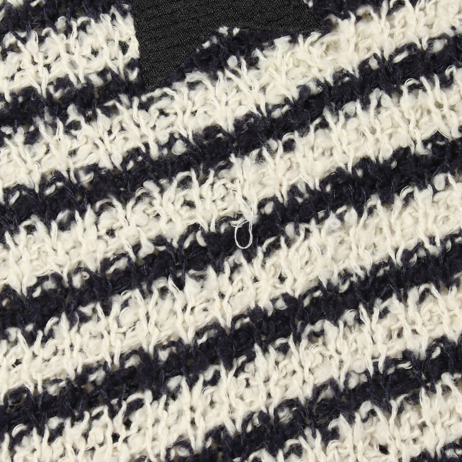 Dior Knit Mariner Marine Border Short Sleeve Ivory Cotton Silk Sweater — view 6