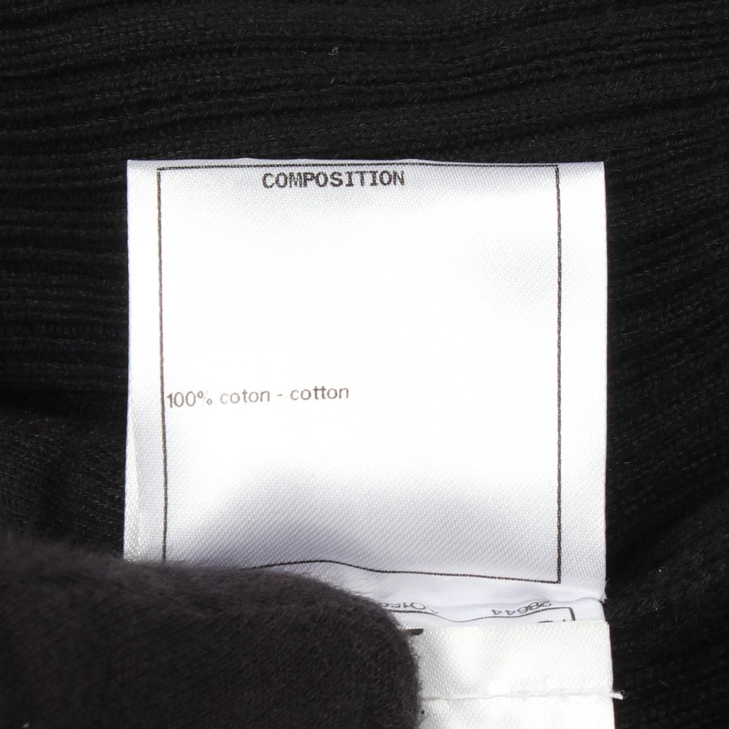 Chanel Top Logo Short Sleeve Black Cotton — view 4