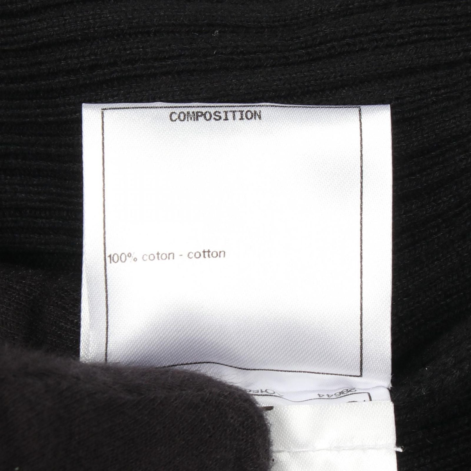 Chanel Top Logo Short Sleeve Black Cotton — view 4