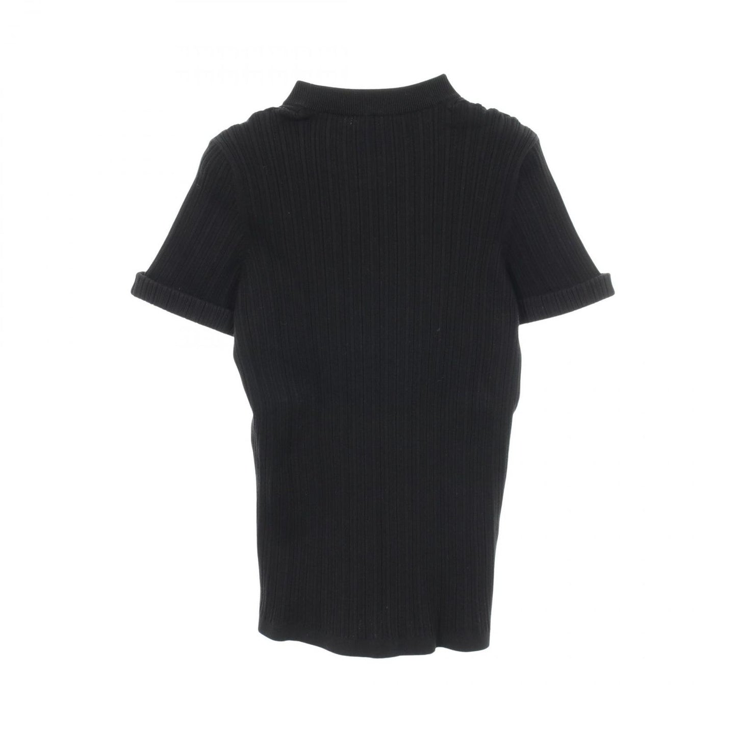 Chanel Top Logo Short Sleeve Black Cotton — view 2