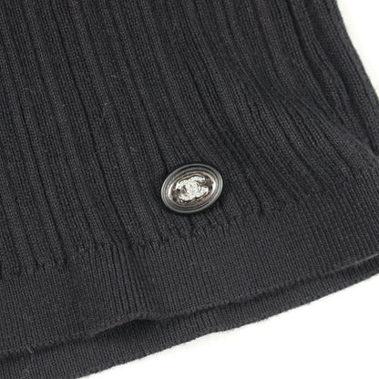 Chanel Top Logo Short Sleeve Black Cotton — view 7