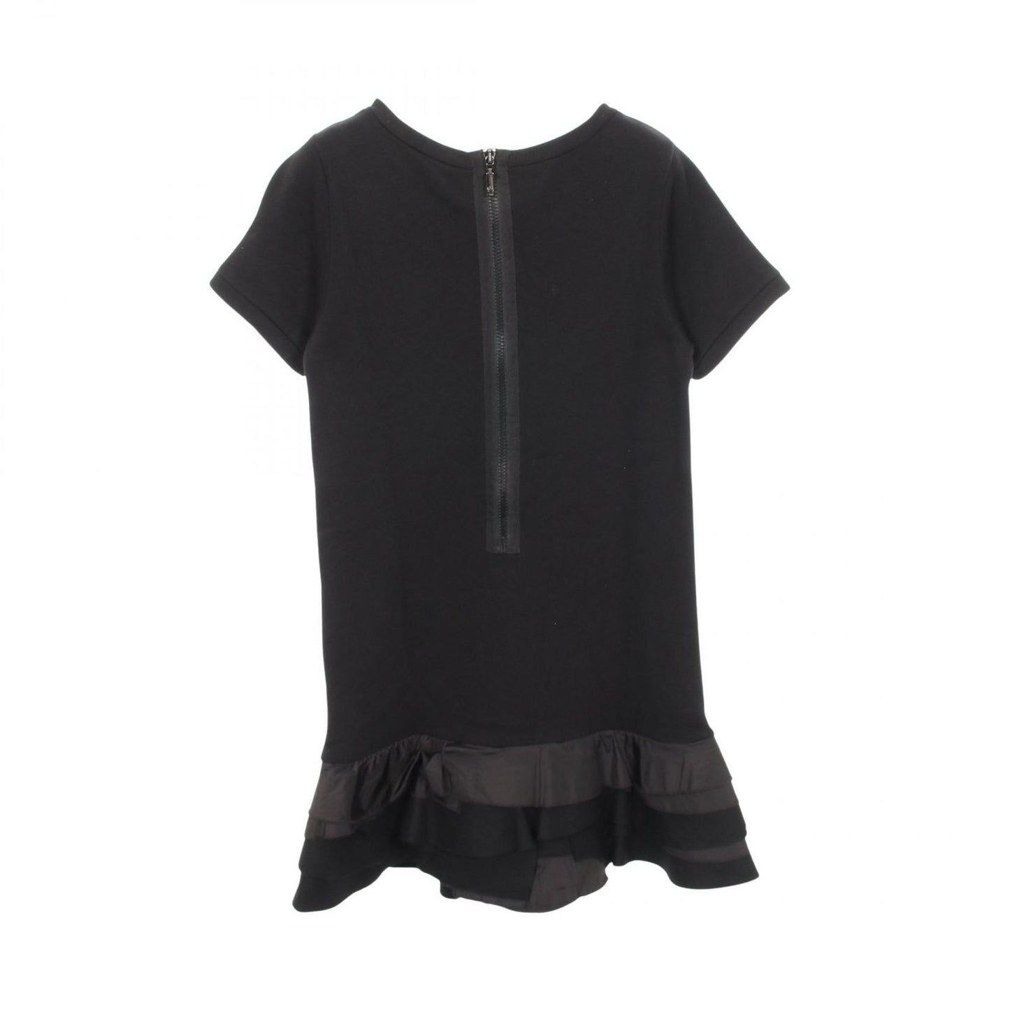 Moncler Dress Ruffle Switch Short Sleeve Cotton Wool — view 2