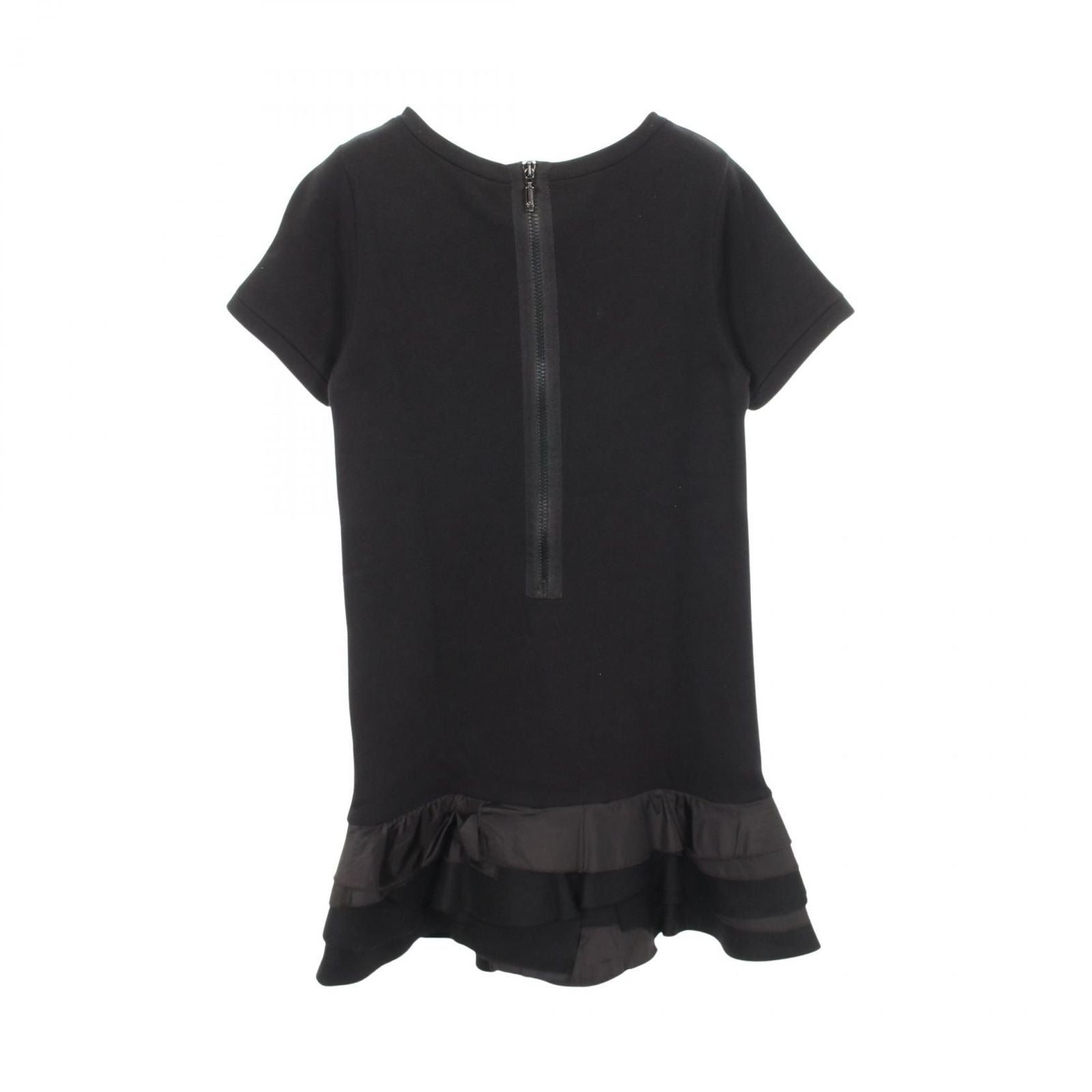Moncler Dress Ruffle Switch Short Sleeve Cotton Wool — view 2