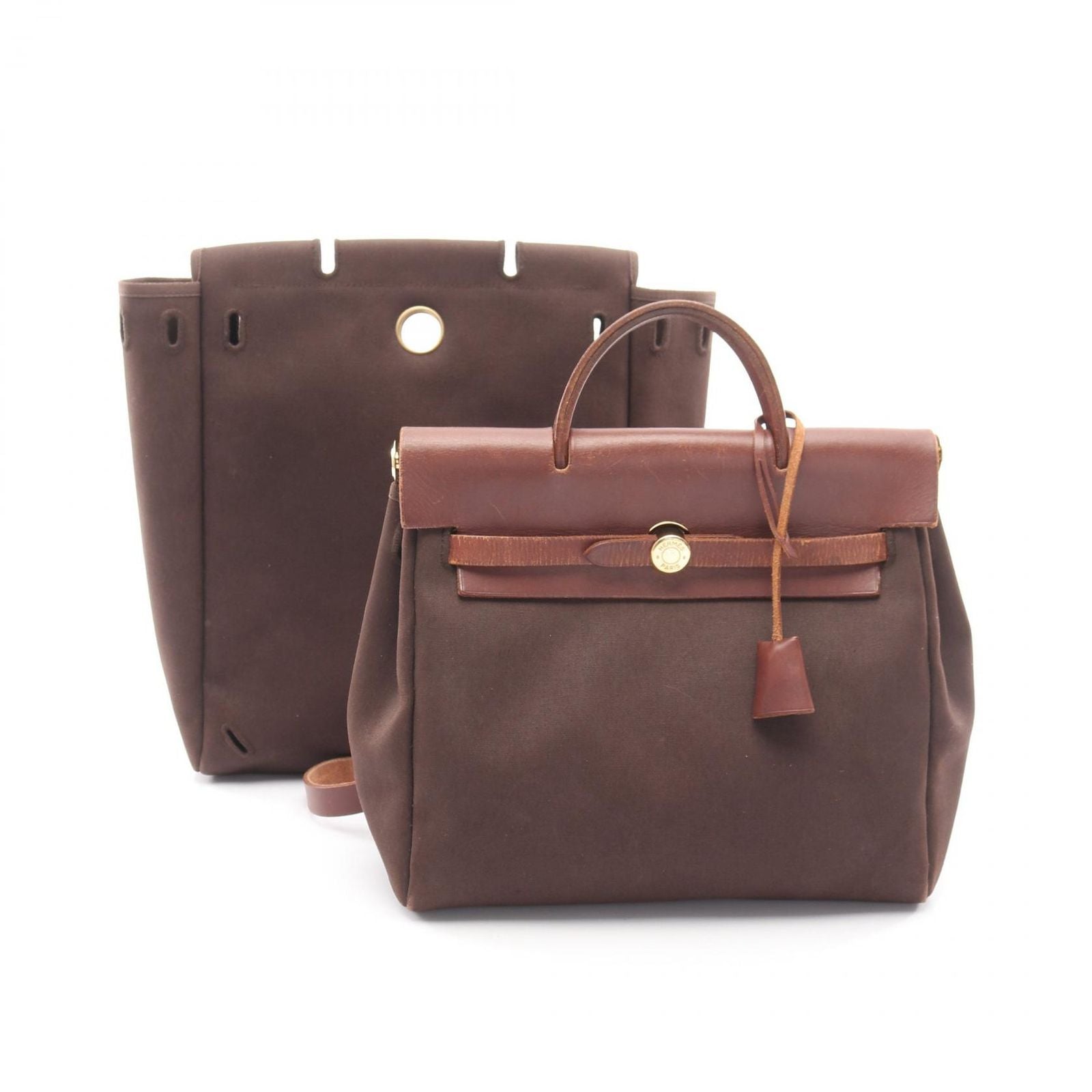 Hermes Backpack Herbag a Dos PM Brown Havana a