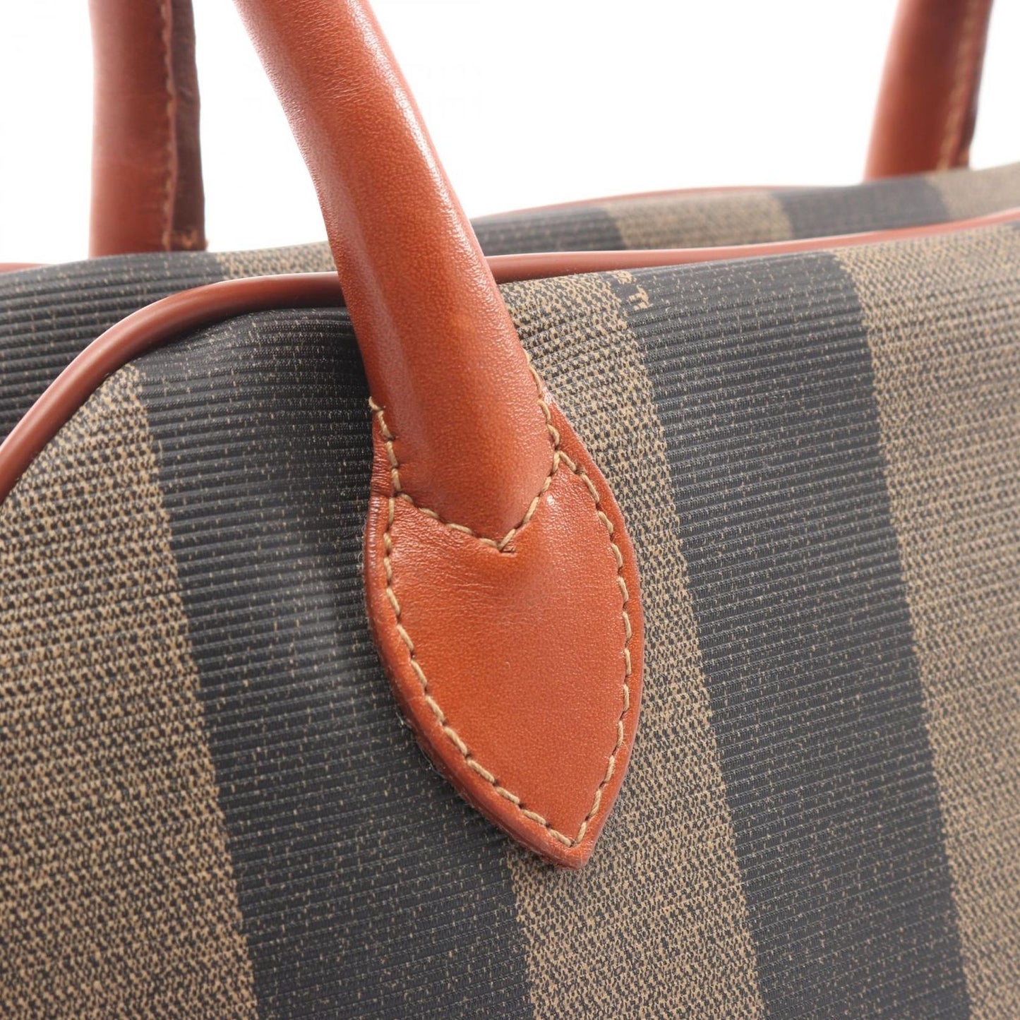 Fendi Handbag Pecan Brown Canvas Leather — view 6