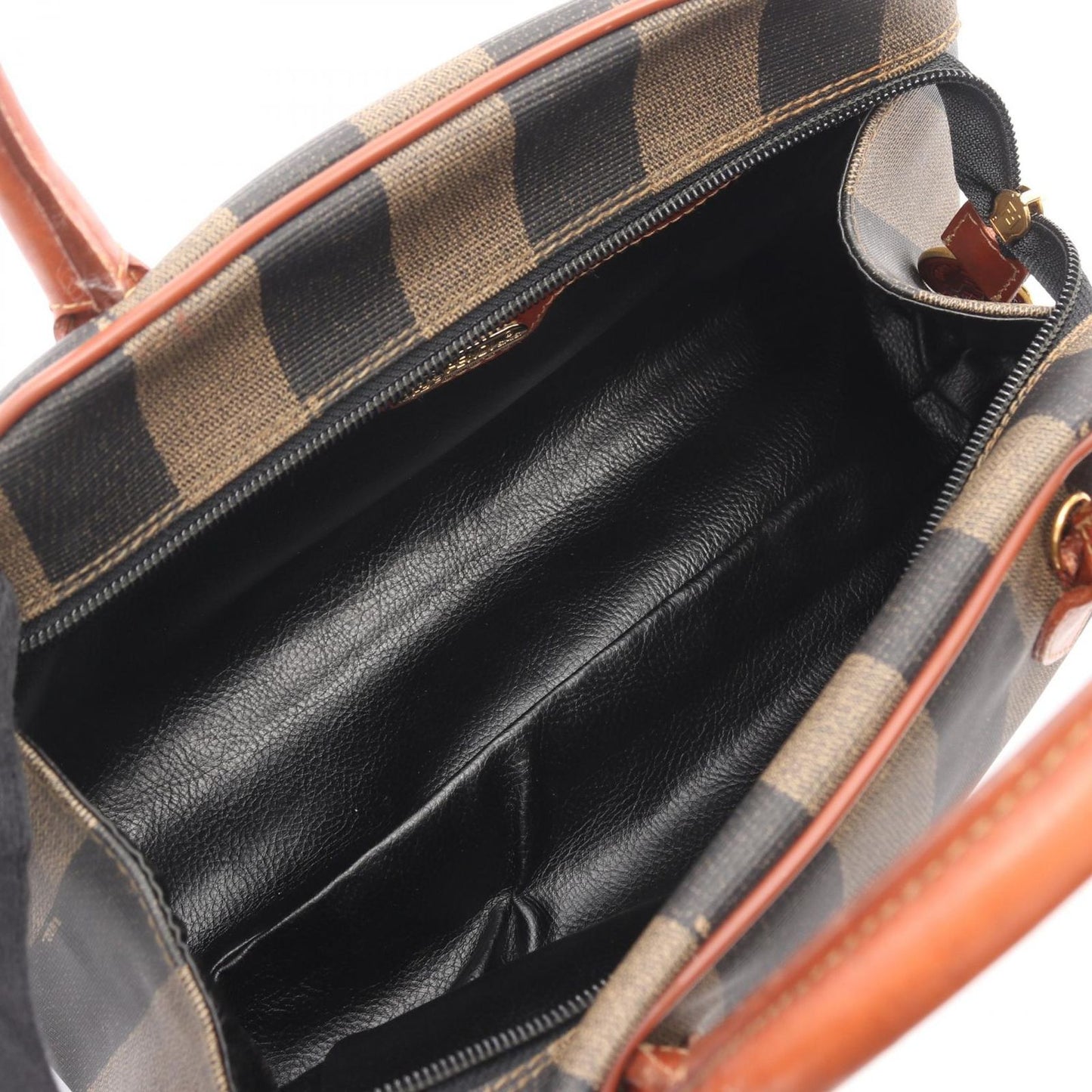 Fendi Handbag Pecan Brown Canvas Leather — view 3