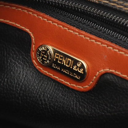Fendi Handbag Pecan Brown Canvas Leather — view 4