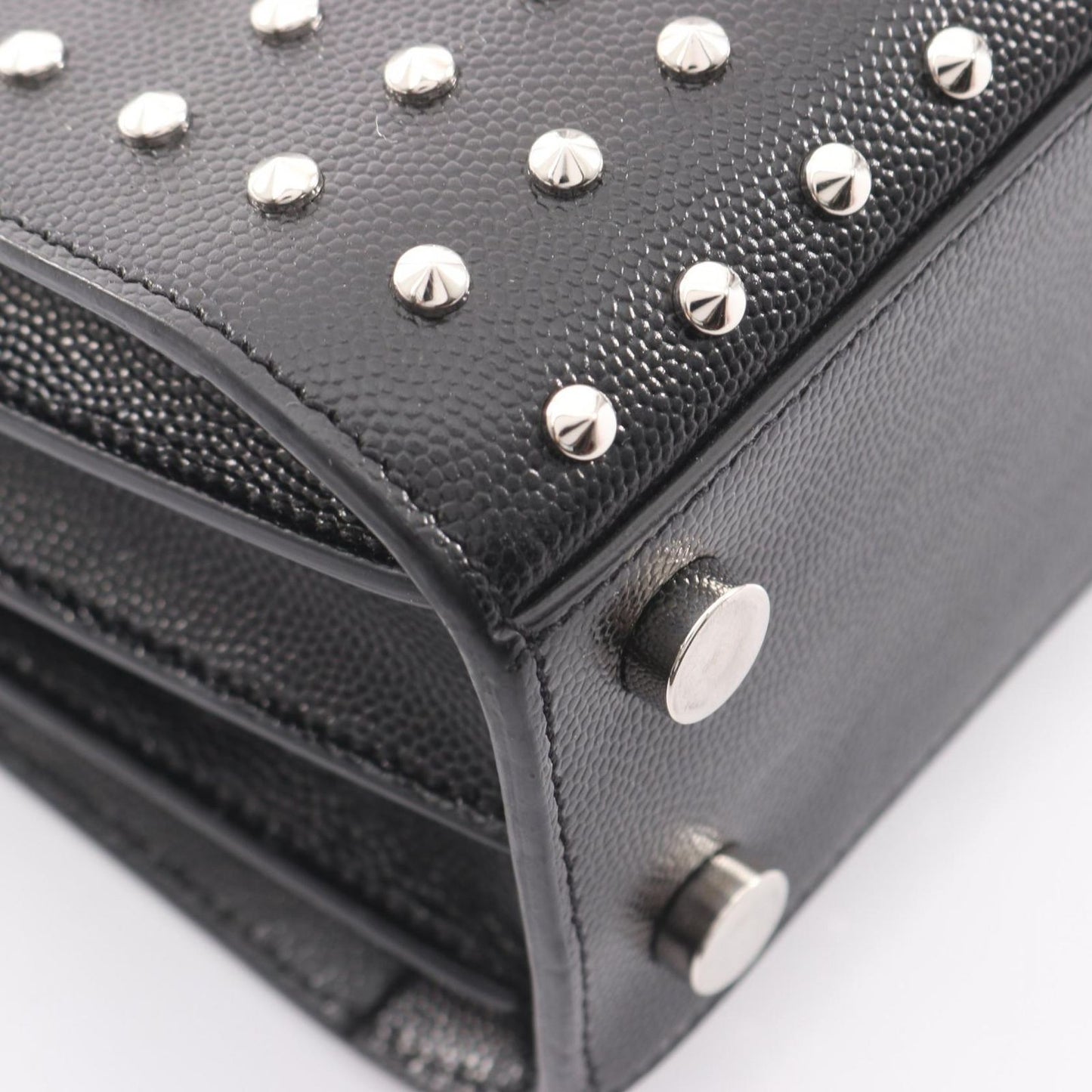 Saint Laurent Paris Handbag Classic Nano Sac de Jour Studs 2-Way Black Leather — view 7