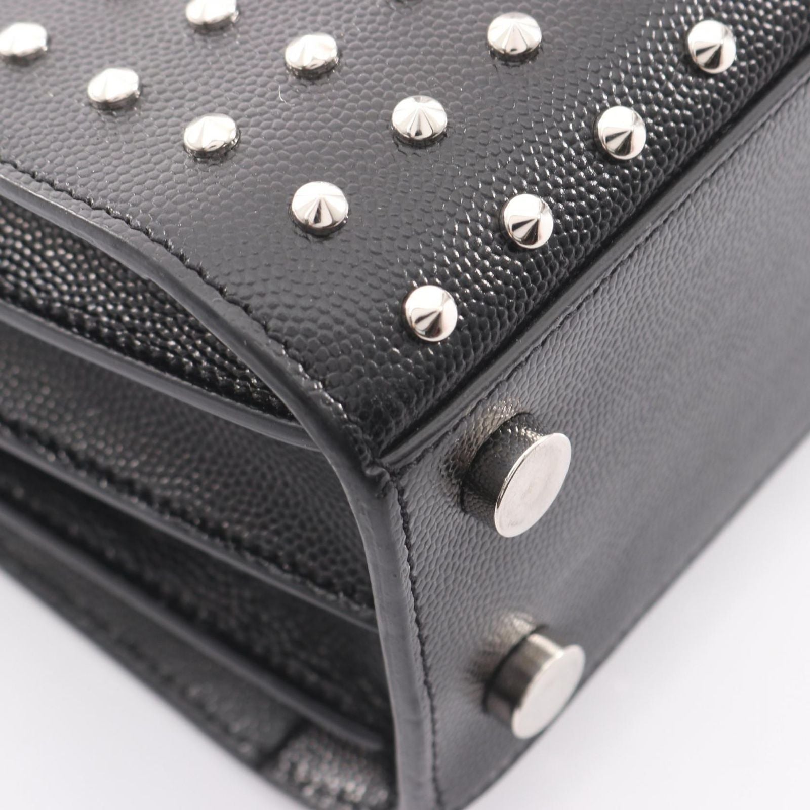 Saint Laurent Paris Handbag Classic Nano Sac de Jour Studs 2-Way Black Leather — view 7