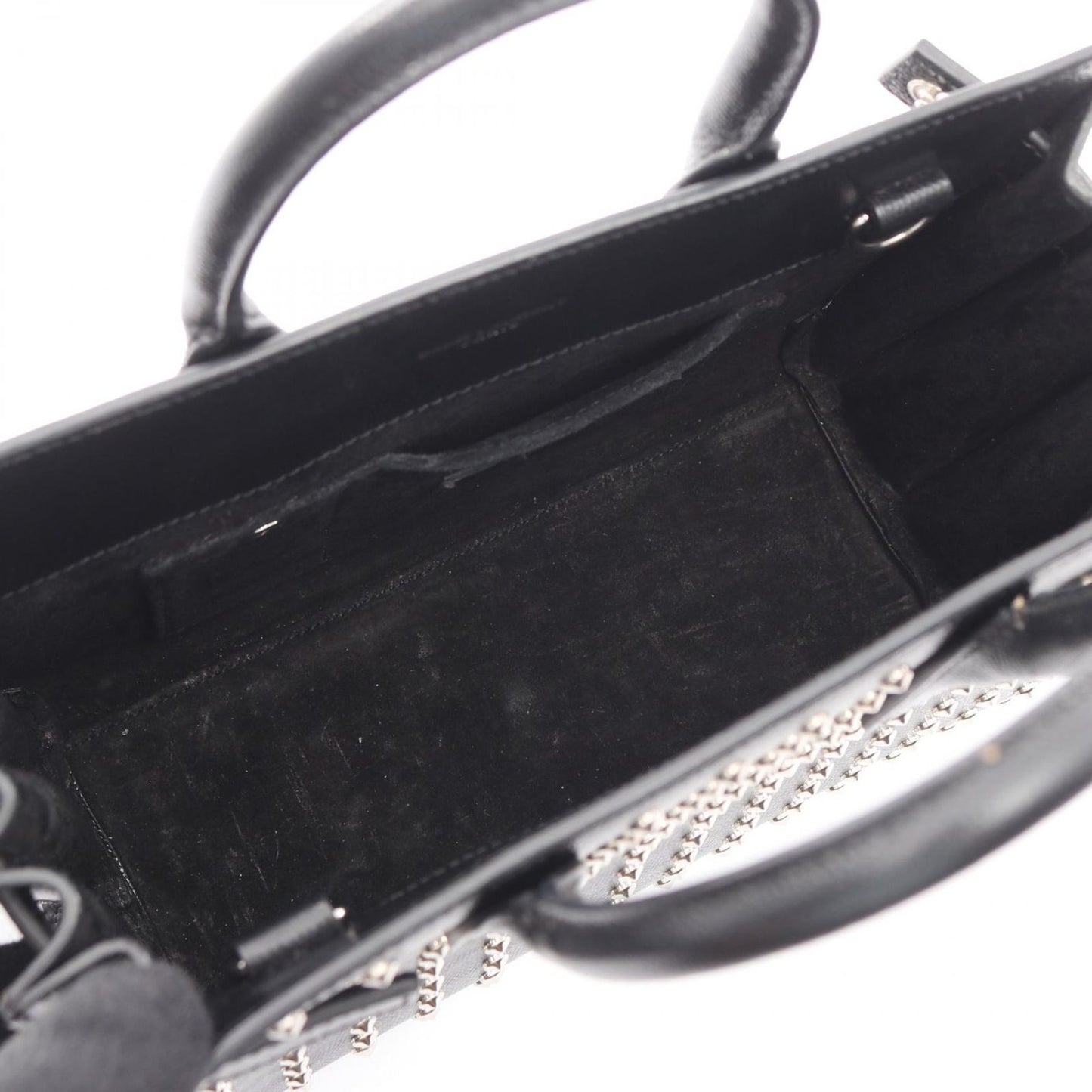 Saint Laurent Paris Handbag Classic Nano Sac de Jour Studs 2-Way Black Leather — view 3