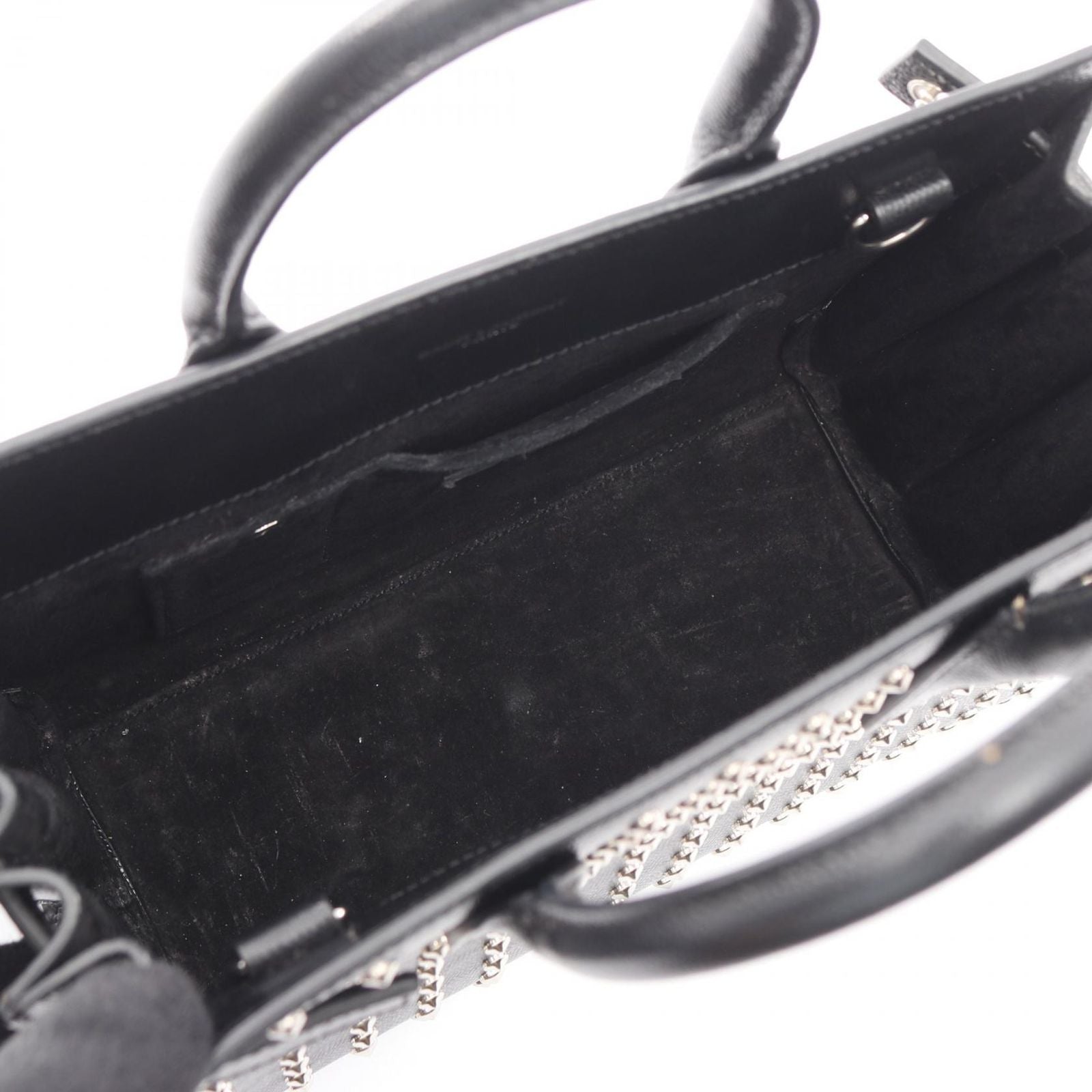 Saint Laurent Paris Handbag Classic Nano Sac de Jour Studs 2-Way Black Leather — view 3