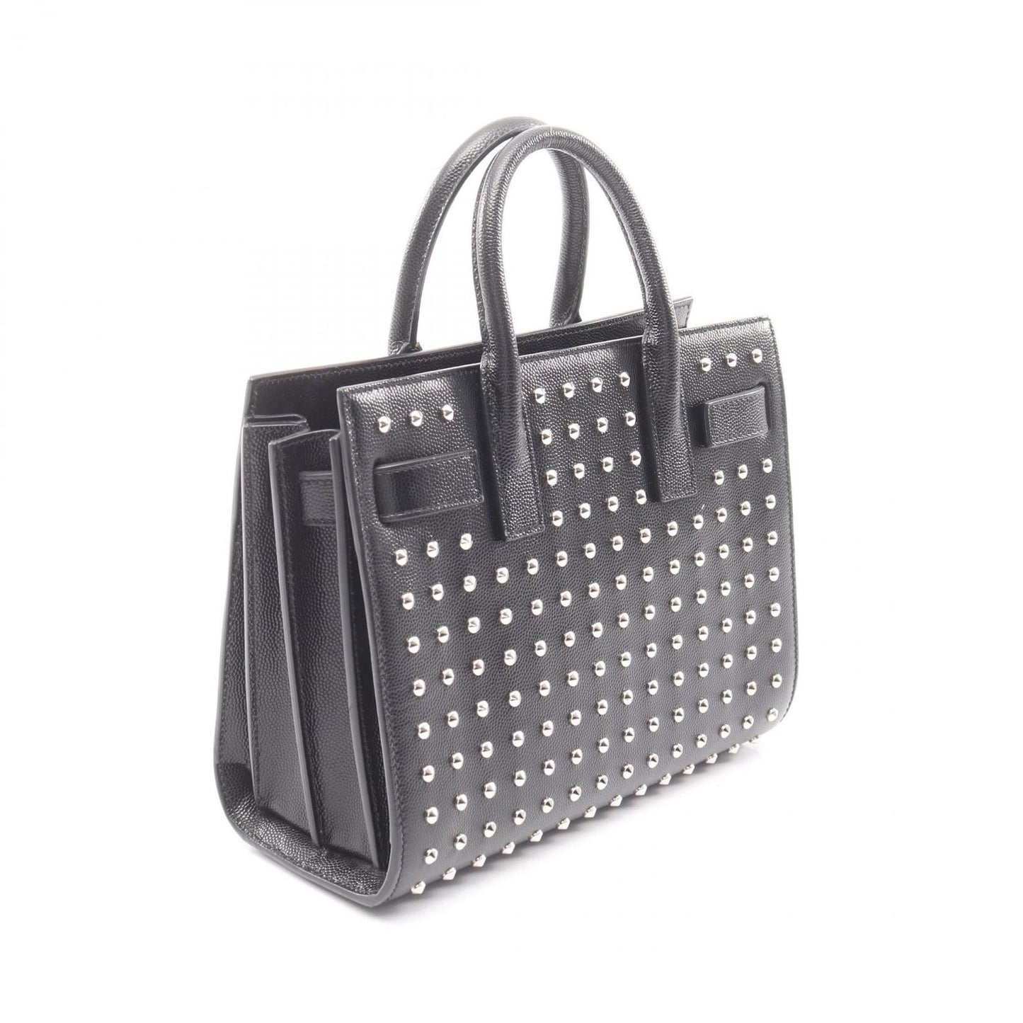 Saint Laurent Paris Handbag Classic Nano Sac de Jour Studs 2-Way Black Leather — view 2