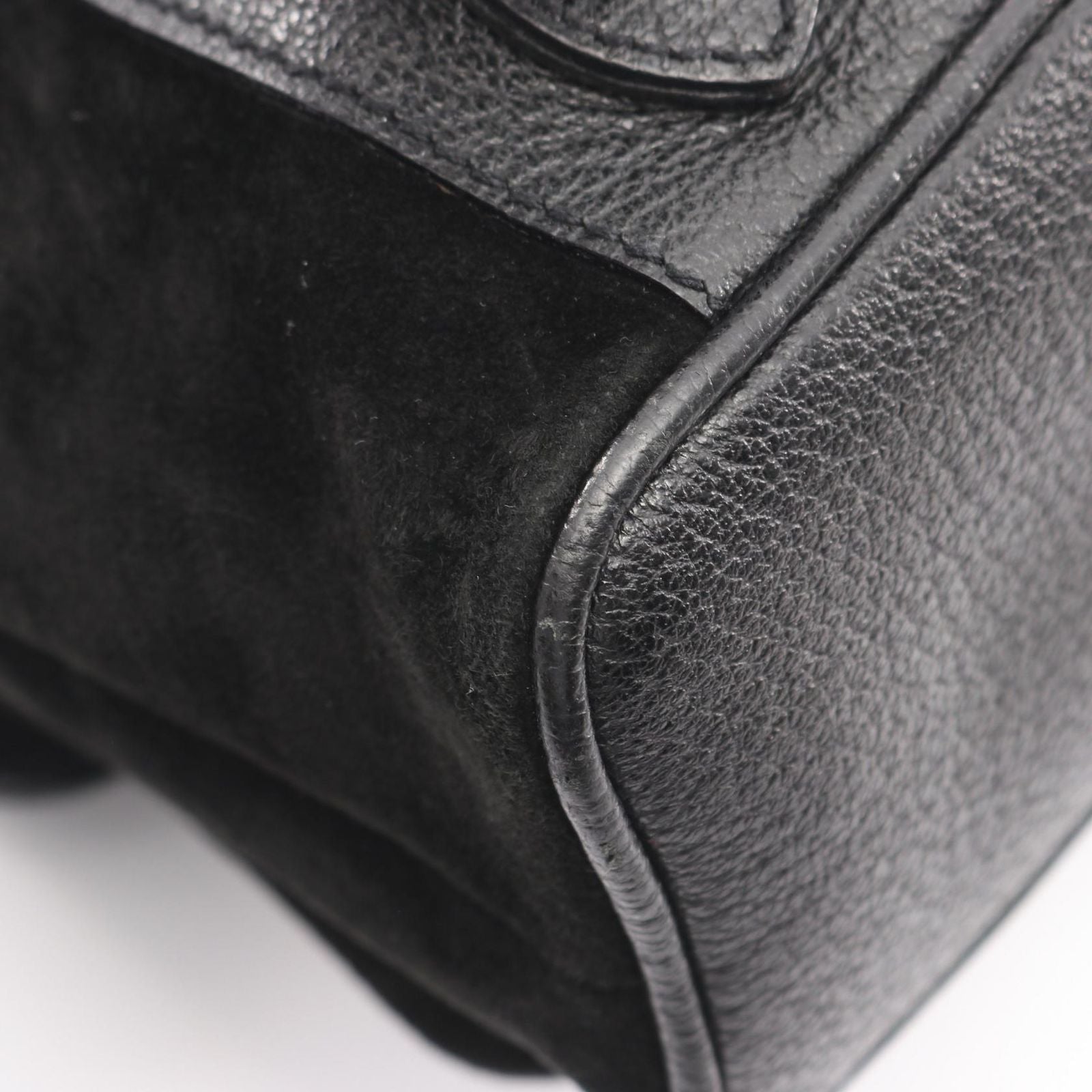 Gucci Backpack Bamboo 003 Black Suede Leather — view 5