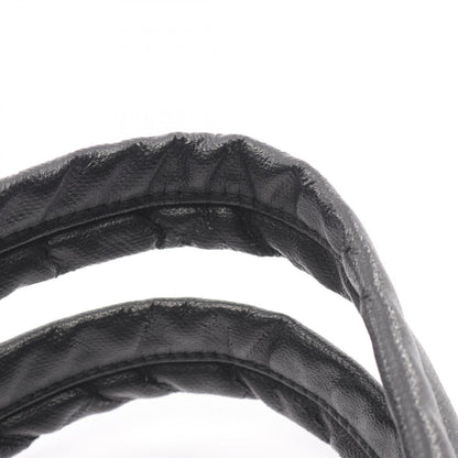 Chanel Tote Paris Biarritz MM Black Leather Canvas — view 8