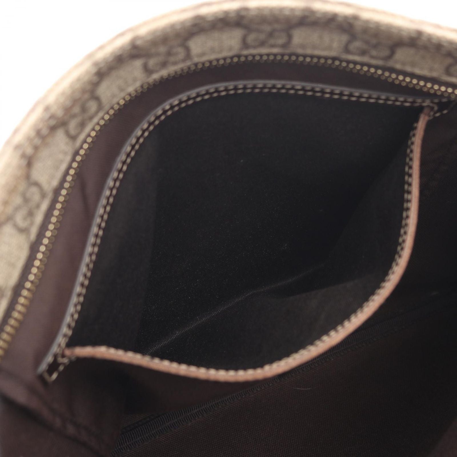 Gucci Shoulder Bag GG Supreme Beige Brown Canvas Leather — view 8