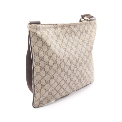 Gucci Shoulder Bag GG Supreme Beige Brown Canvas Leather — view 2
