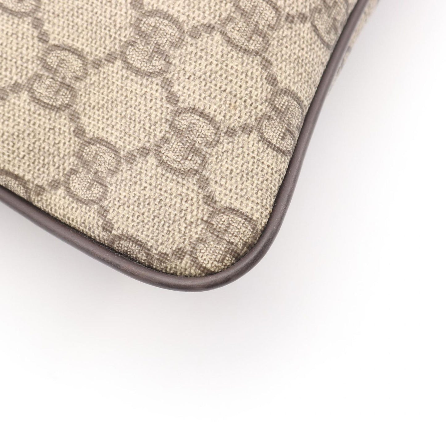 Gucci Shoulder Bag GG Supreme Beige Brown Canvas Leather — view 5