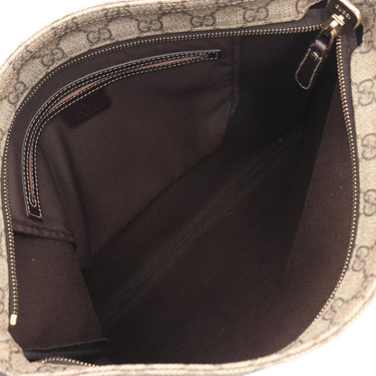 Gucci Shoulder Bag GG Supreme Beige Brown Canvas Leather — view 3