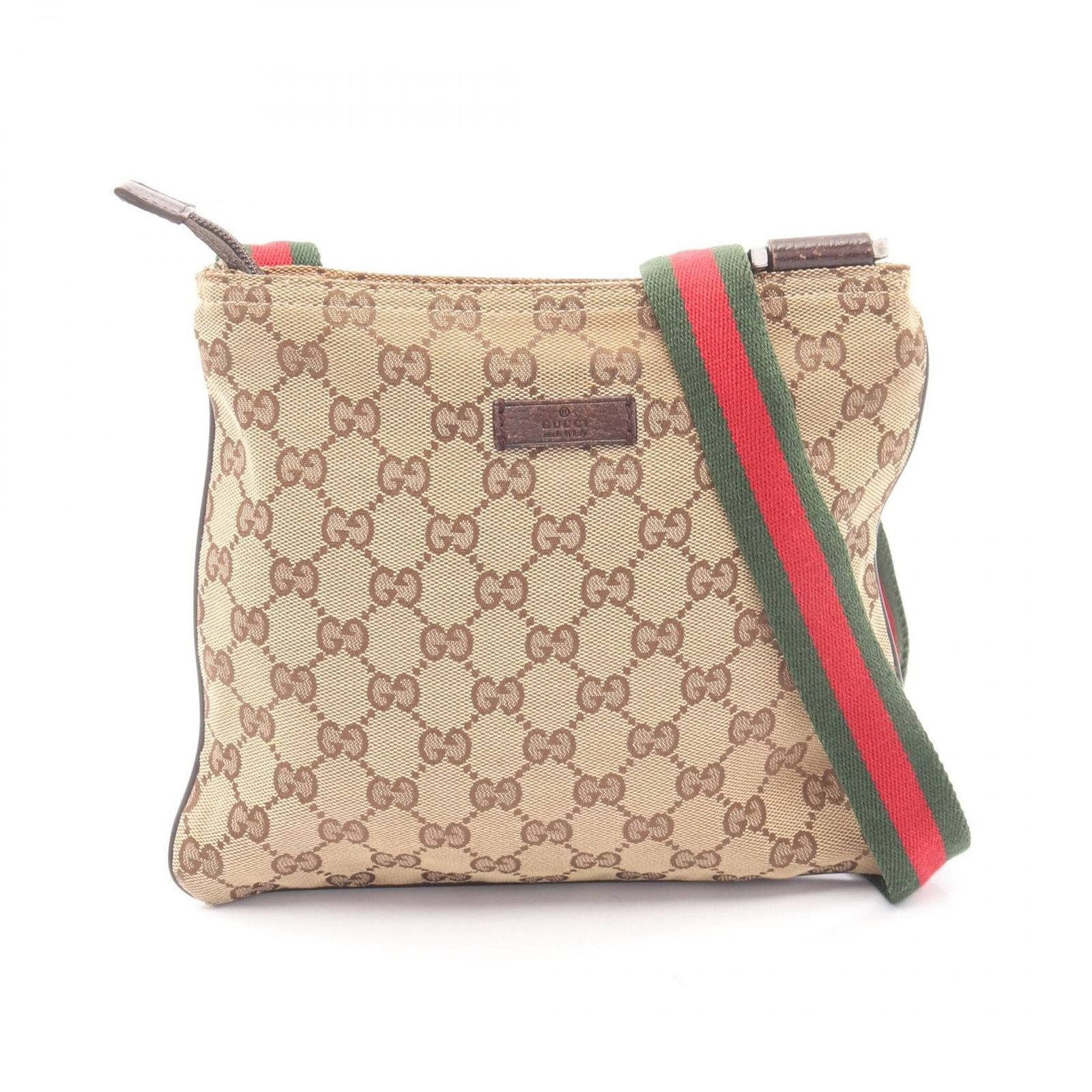 Gucci Shoulder Bag GG Canvas Sherry Line Beige Brown
