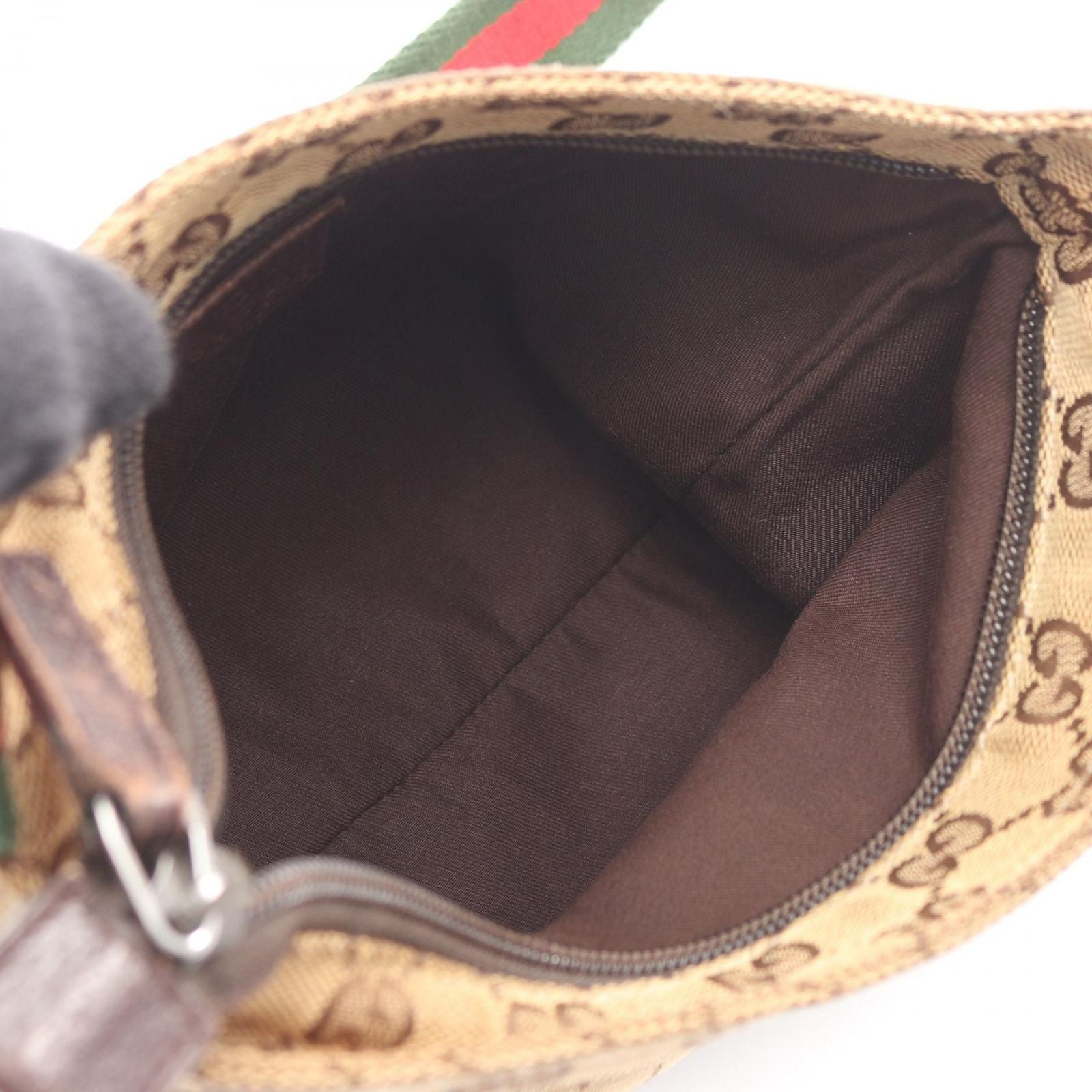 Gucci Shoulder Bag GG Canvas Sherry Line Beige Brown — view 3