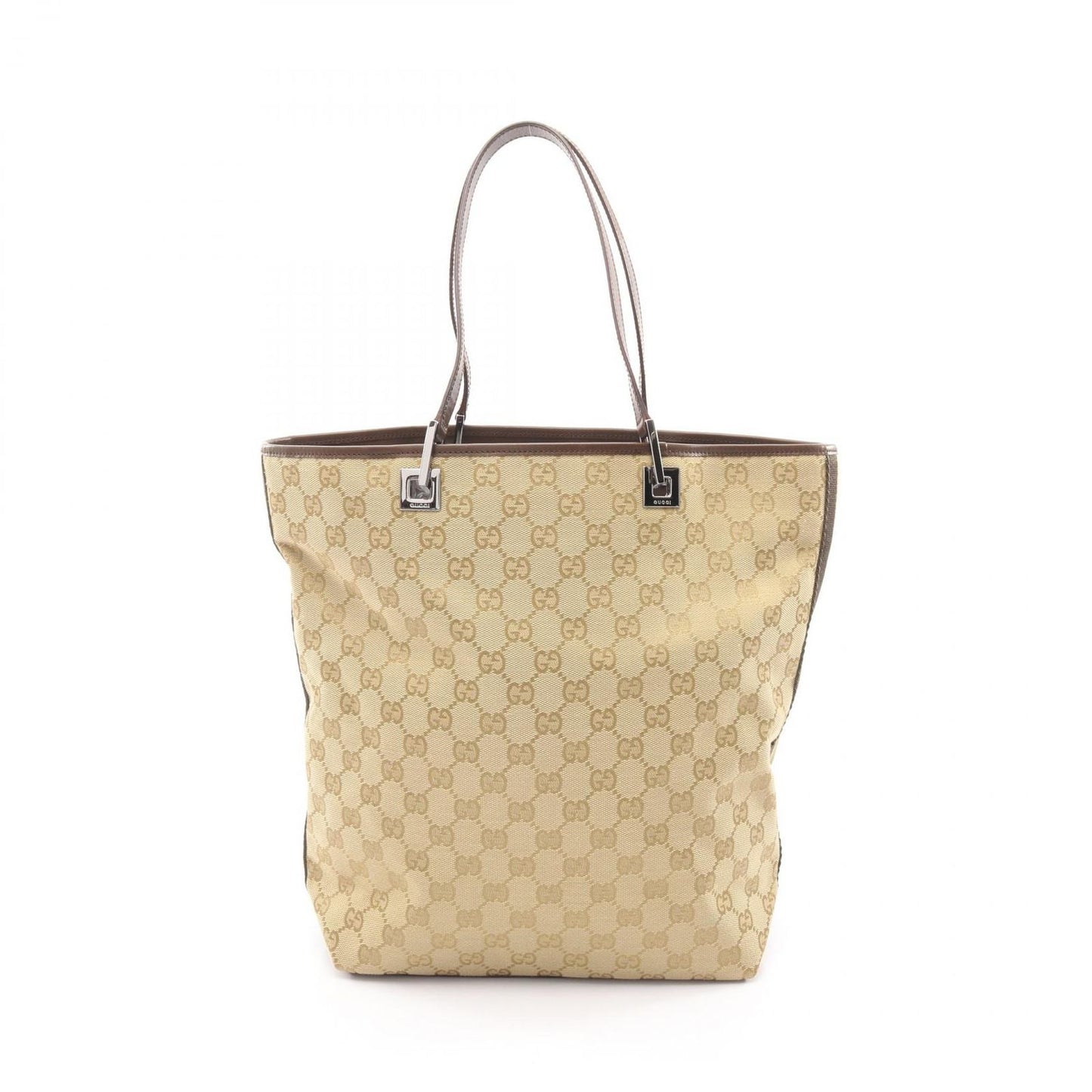 Gucci Tote GG Canvas Beige Dark Brown