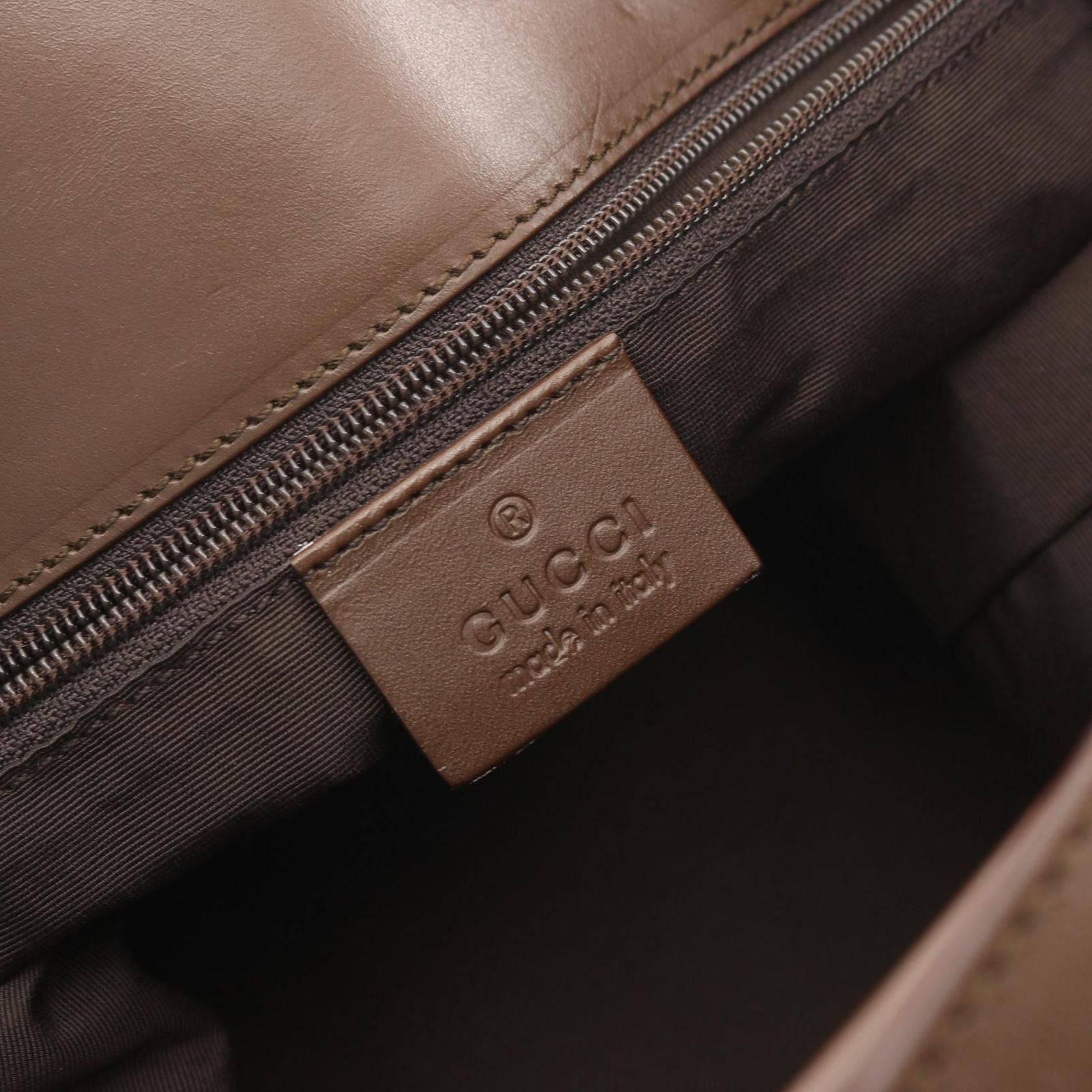 Gucci Tote GG Canvas Beige Dark Brown — view 4