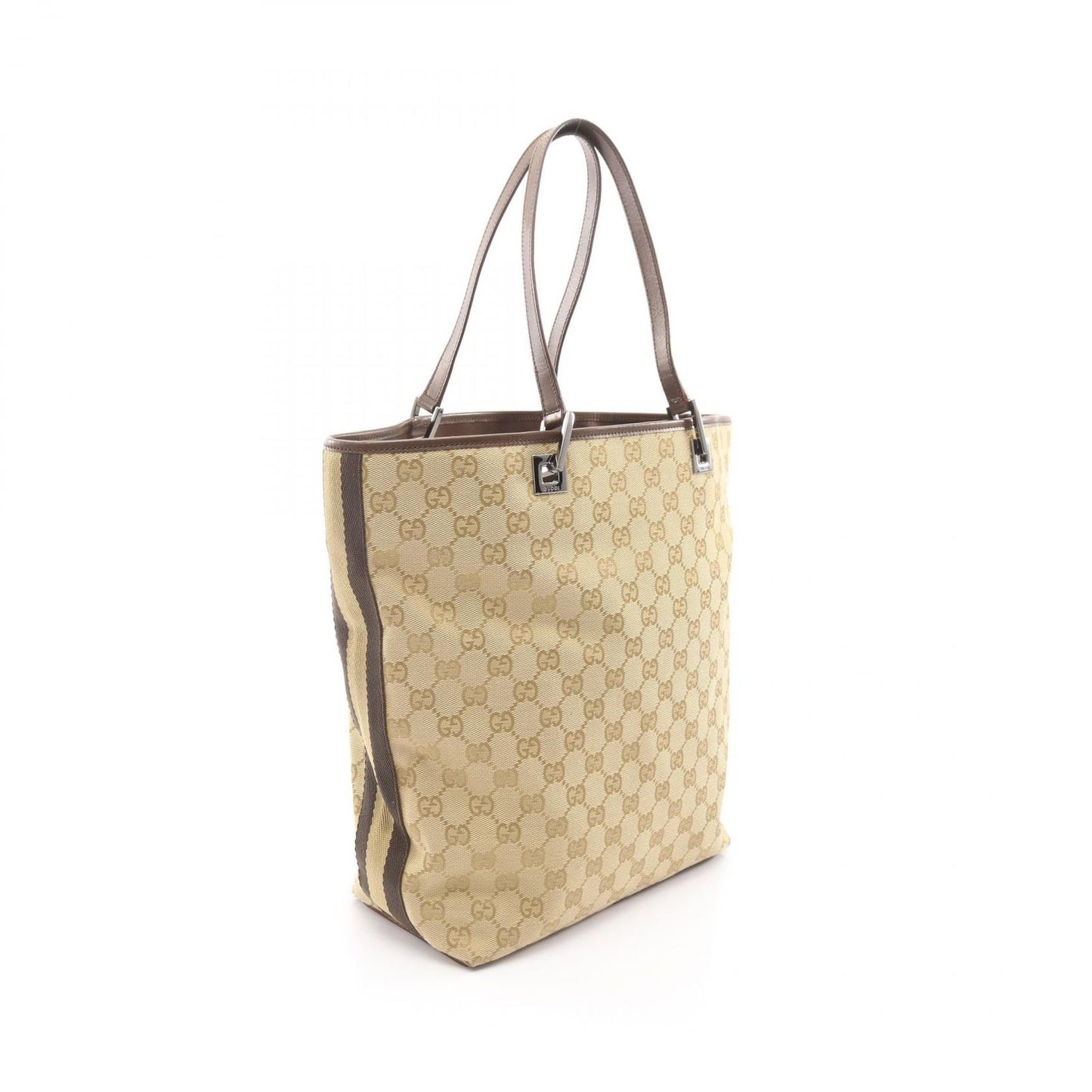 Gucci Tote GG Canvas Beige Dark Brown — view 2