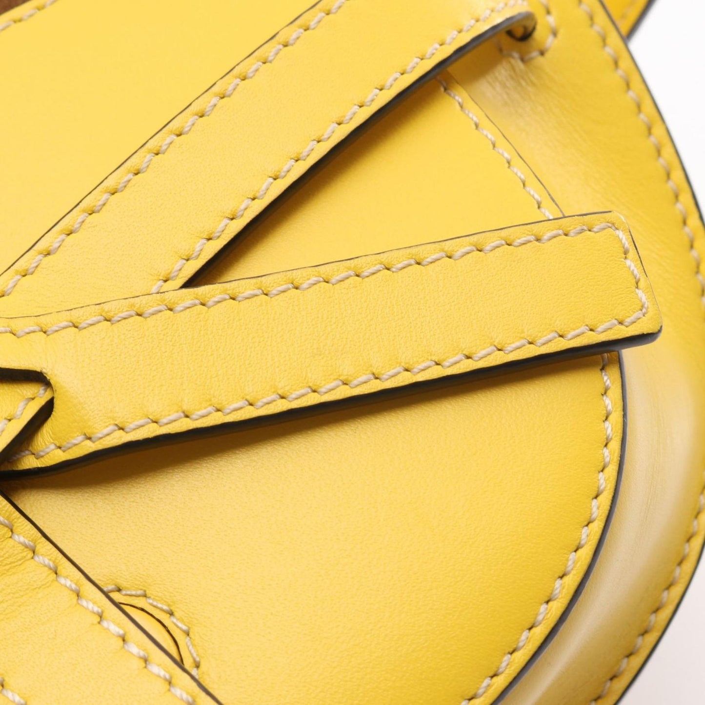 Loewe Waist Bag Gate Dual Mini Yellow Leather Shoulder — view 9