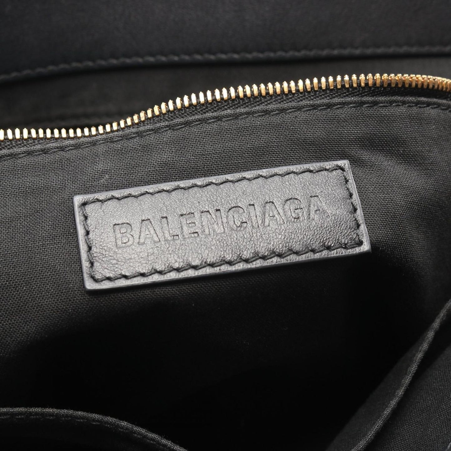 Balenciaga Tote Cities Paris Jumbo Black Canvas Leather Small — view 4