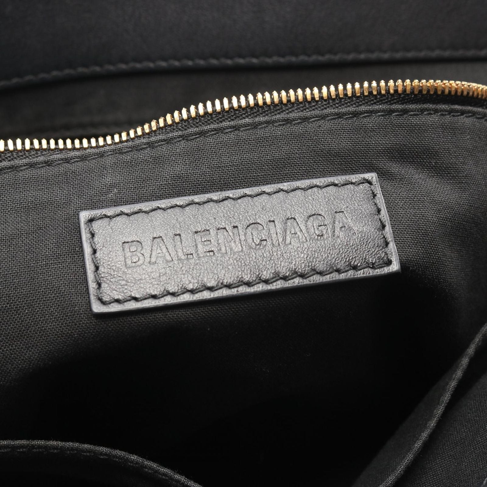 Balenciaga Tote Cities Paris Jumbo Black Canvas Leather Small — view 4