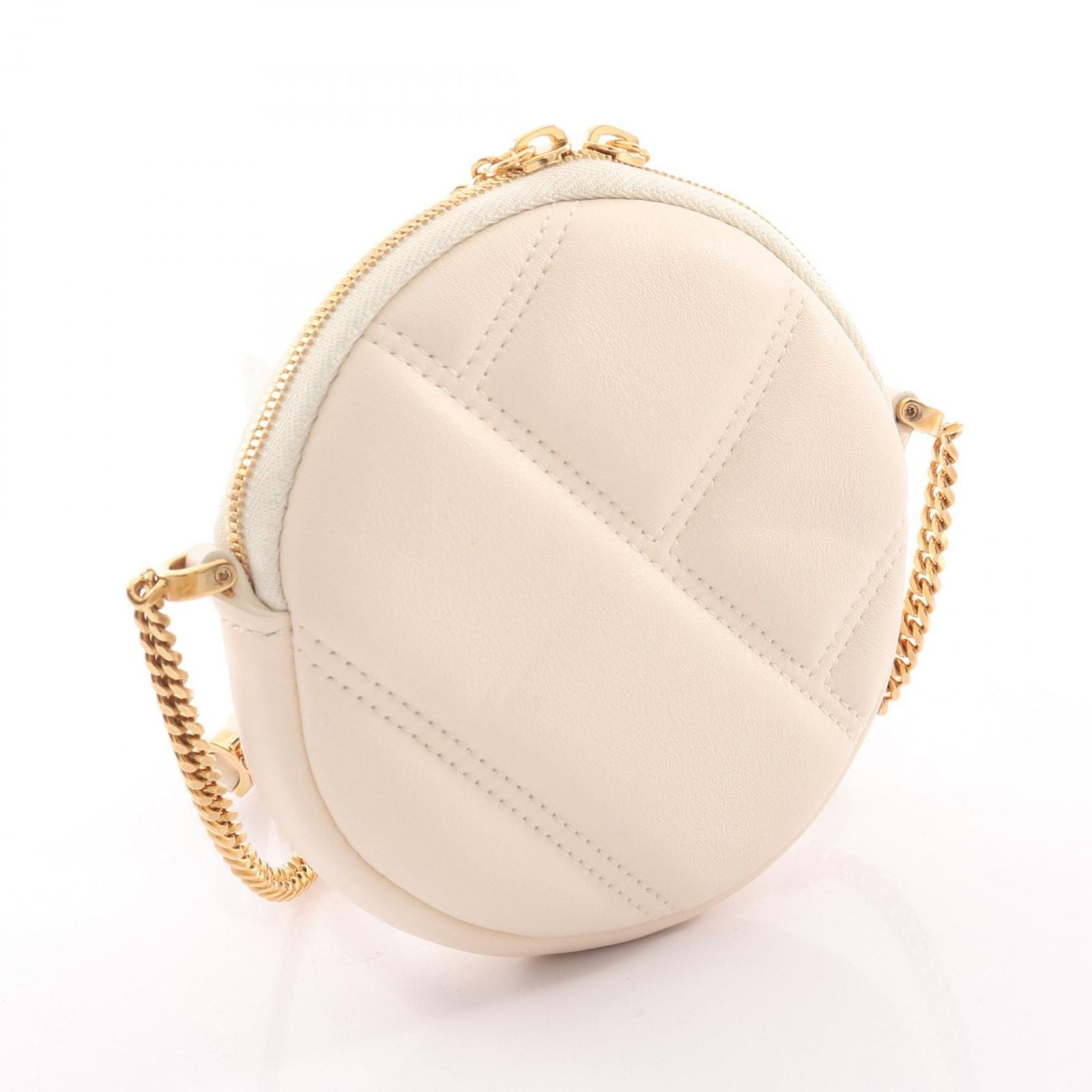 Bvlgari Shoulder Bag Serpenti Cabochon Mini Pochette Ivory Leather — view 2